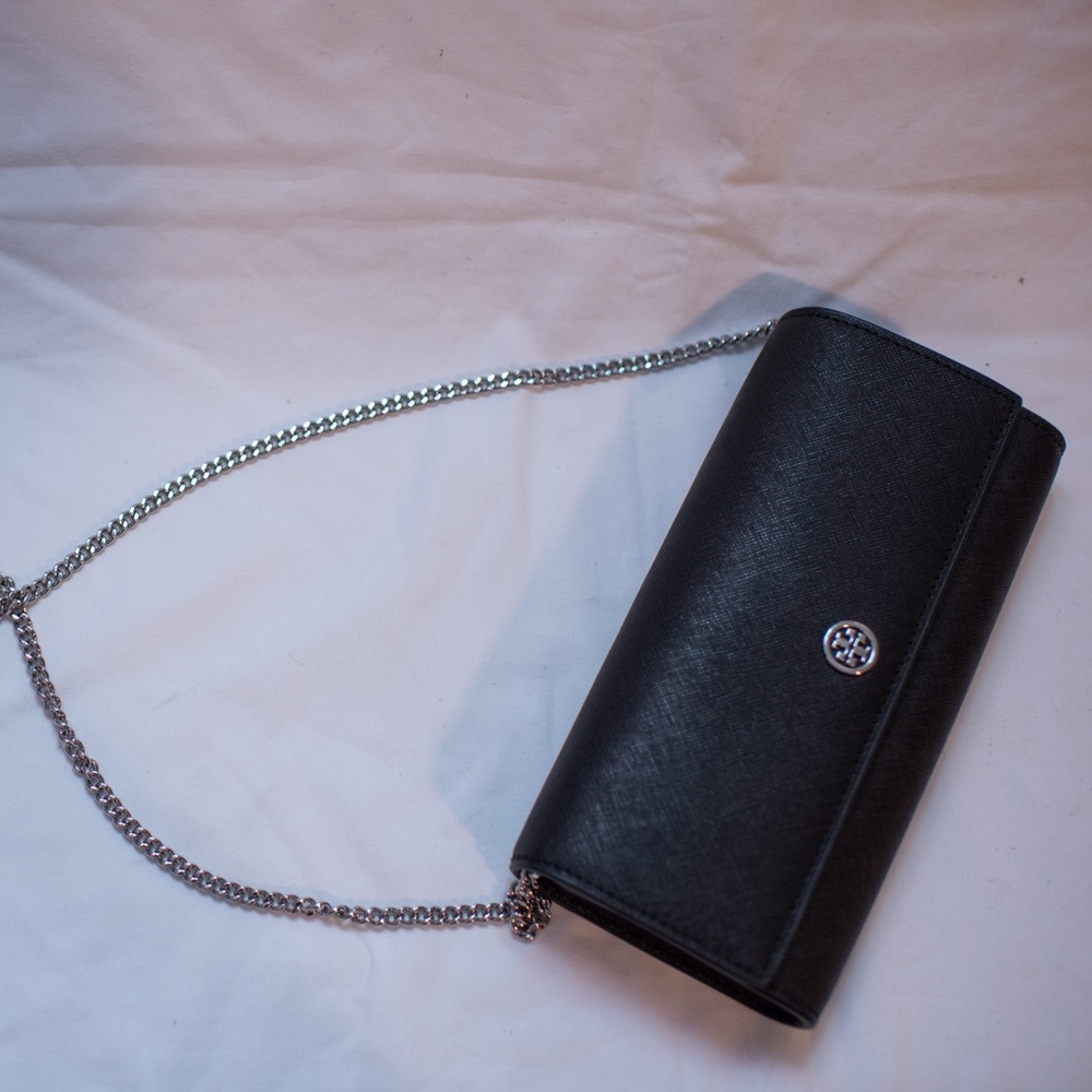Tory Burch Emerson Saffiano Wallet Black